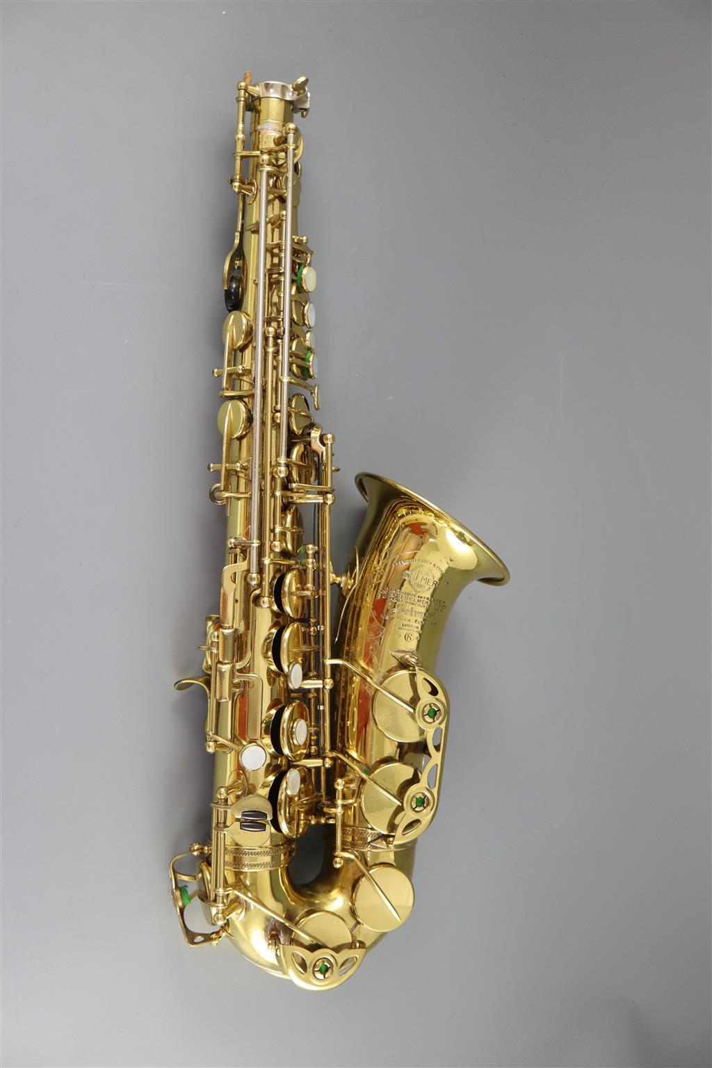 A Henri Selmer, Paris 1959 Mark VI brass lacquered alto saxophone, serial no. M.82599,